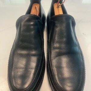 To Boot New York Adam Derrick Made in Italy Black Leather Loafer Drivers Sz 10.5